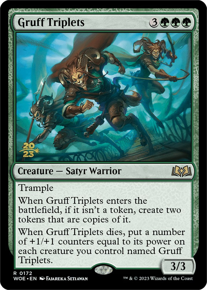 Gruff Triplets [Wilds of Eldraine Prerelease Promos] | Dragon's Lair Comics and Fantasy Houston TX