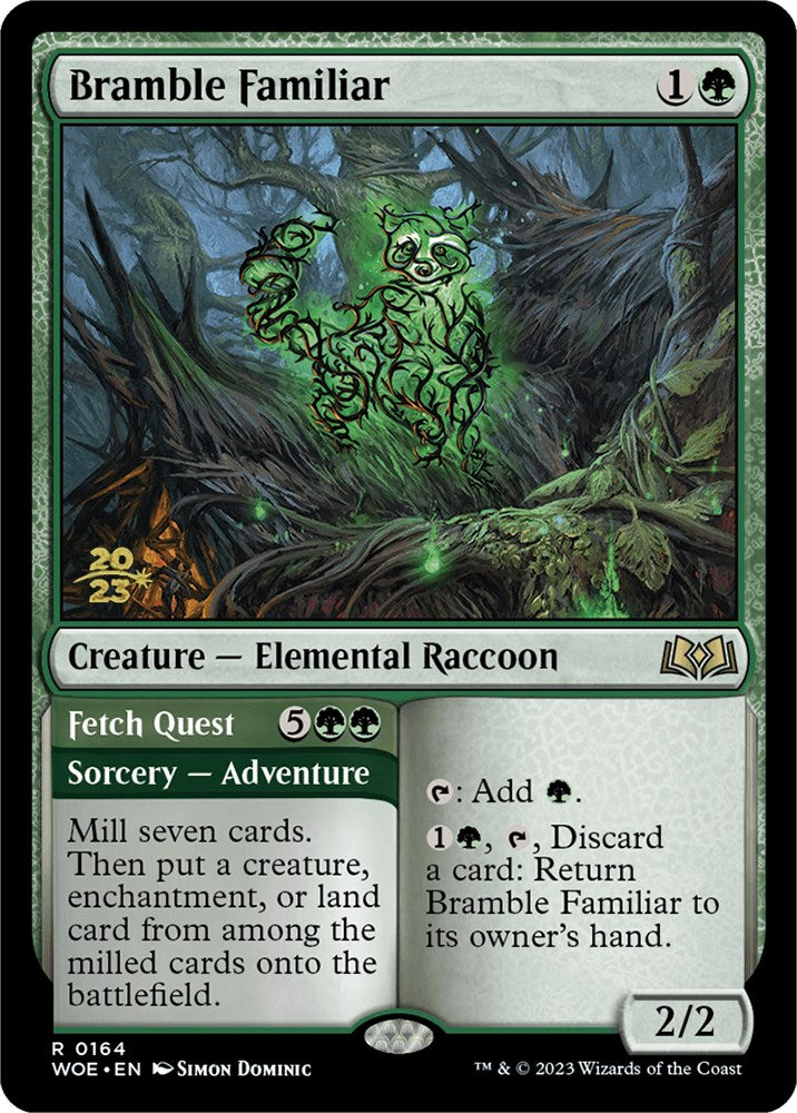 Bramble Familiar // Fetch Quest [Wilds of Eldraine Prerelease Promos] | Dragon's Lair Comics and Fantasy Houston TX