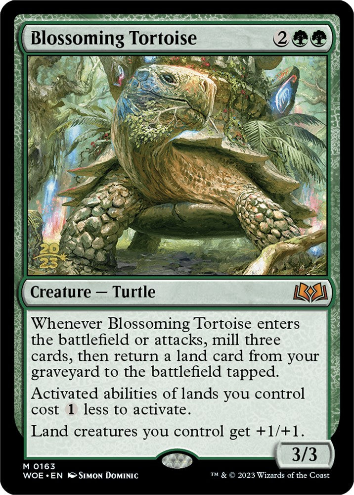 Blossoming Tortoise [Wilds of Eldraine Prerelease Promos] | Dragon's Lair Comics and Fantasy Houston TX