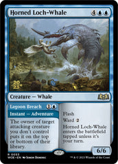 Horned Loch-Whale // Lagoon Breach (Promo Pack) [Wilds of Eldraine Promos] | Dragon's Lair Comics and Fantasy Houston TX