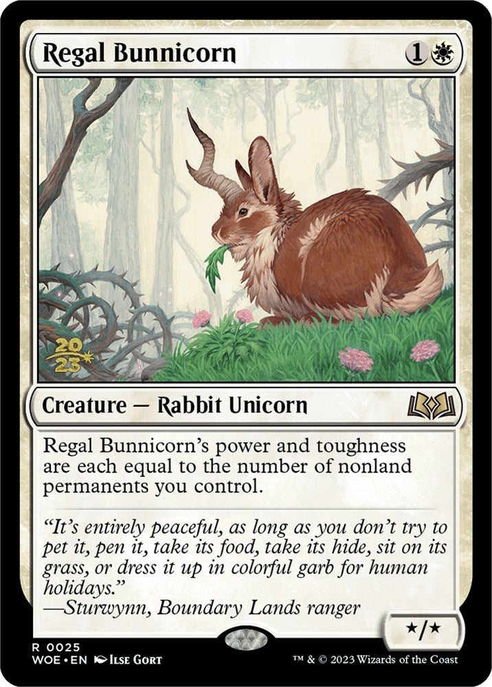 Regal Bunnicorn [Wilds of Eldraine Prerelease Promos] | Dragon's Lair Comics and Fantasy Houston TX