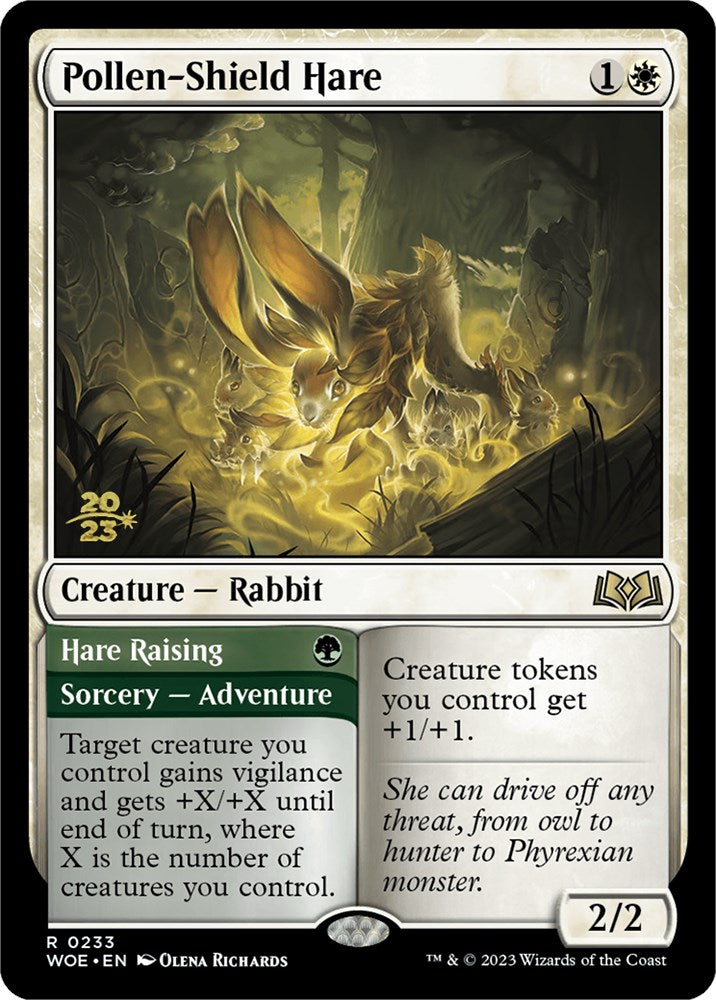 Pollen-Shield Hare // Hare Raising [Wilds of Eldraine Prerelease Promos] | Dragon's Lair Comics and Fantasy Houston TX