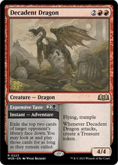 Decadent Dragon // Expensive Taste (Promo Pack) [Wilds of Eldraine Promos] | Dragon's Lair Comics and Fantasy Houston TX