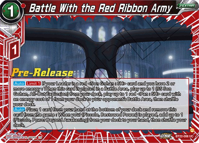 Battle With the Red Ribbon Army (BT22-006) [Critical Blow Prerelease Promos] | Dragon's Lair Comics and Fantasy Houston TX