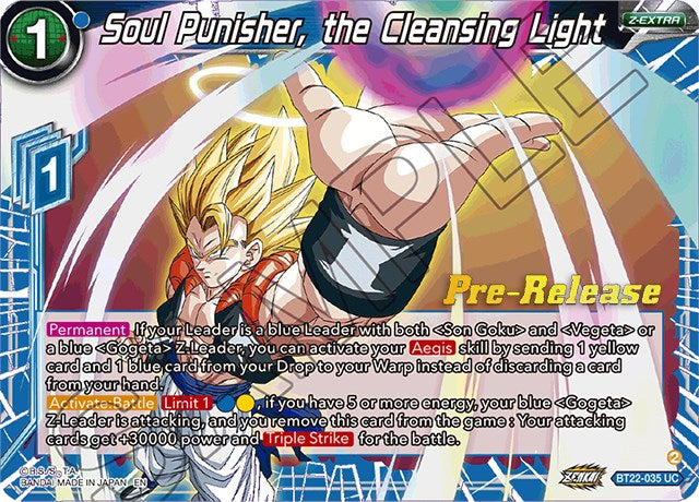 Soul Punisher, the Cleansing Light (BT22-035) [Critical Blow Prerelease Promos] | Dragon's Lair Comics and Fantasy Houston TX