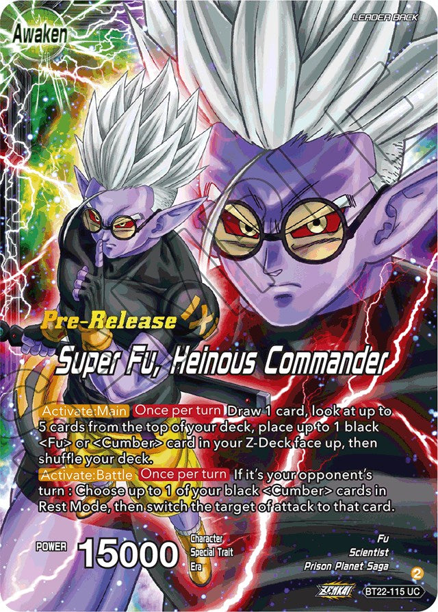 Fu // Super Fu, Heinous Commander (BT22-115) [Critical Blow Prerelease Promos] | Dragon's Lair Comics and Fantasy Houston TX