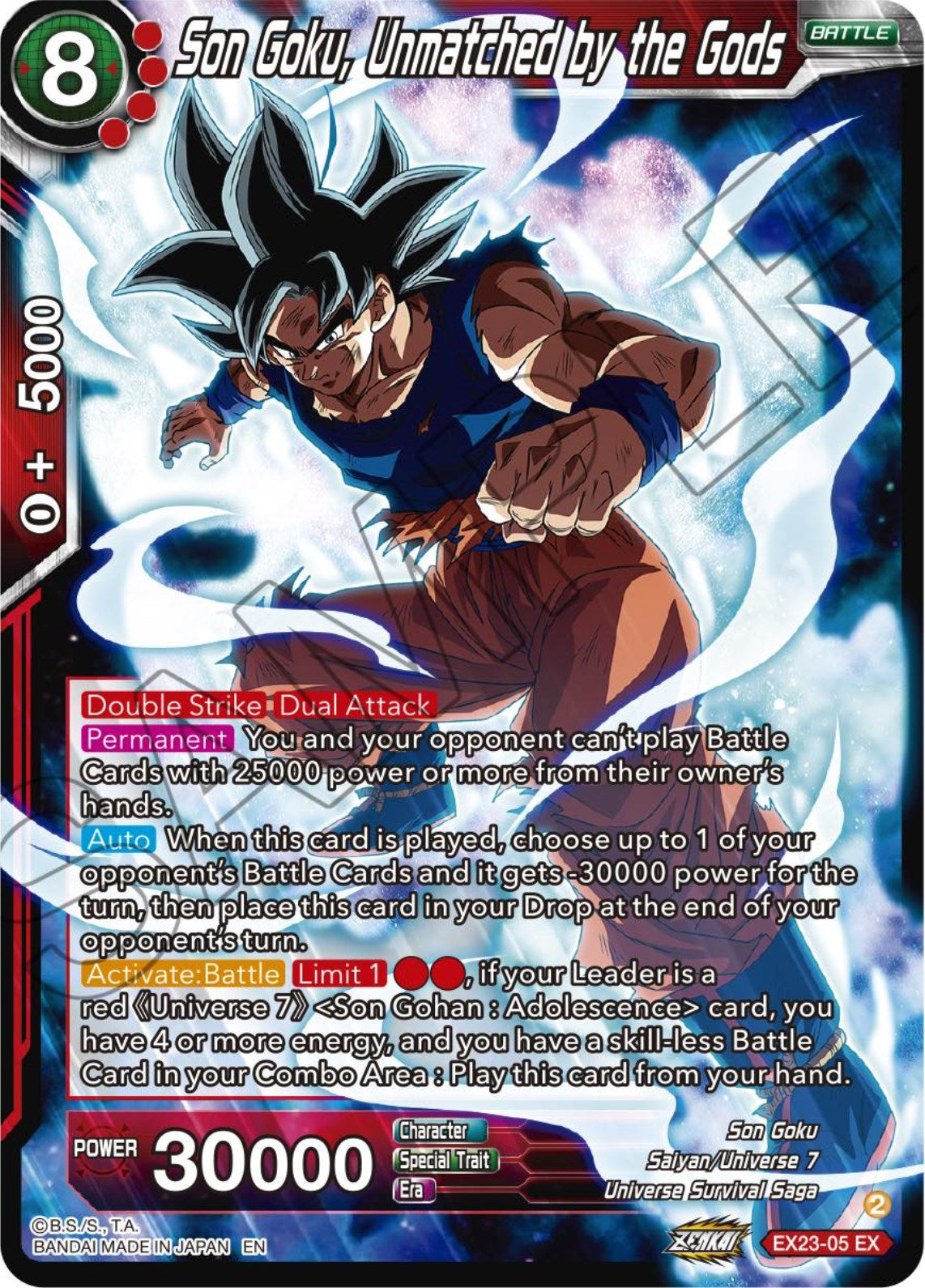 Son Goku, Unmatched by the Gods (EX23-05) [Premium Anniversary Box 2023] | Dragon's Lair Comics and Fantasy Houston TX