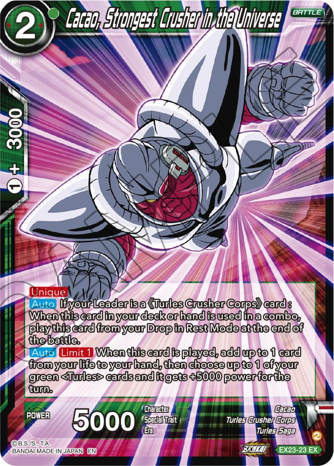 Cacao, Strongest Crusher in the Universe (EX23-23) [Premium Anniversary Box 2023] | Dragon's Lair Comics and Fantasy Houston TX