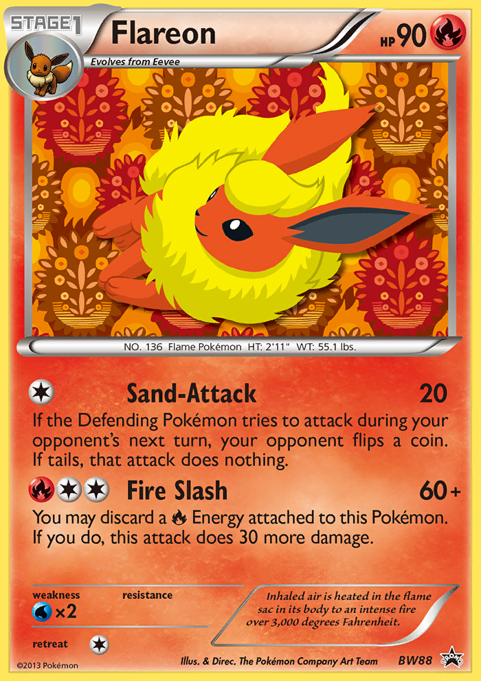 Flareon (BW88) [Black & White: Black Star Promos] | Dragon's Lair Comics and Fantasy Houston TX