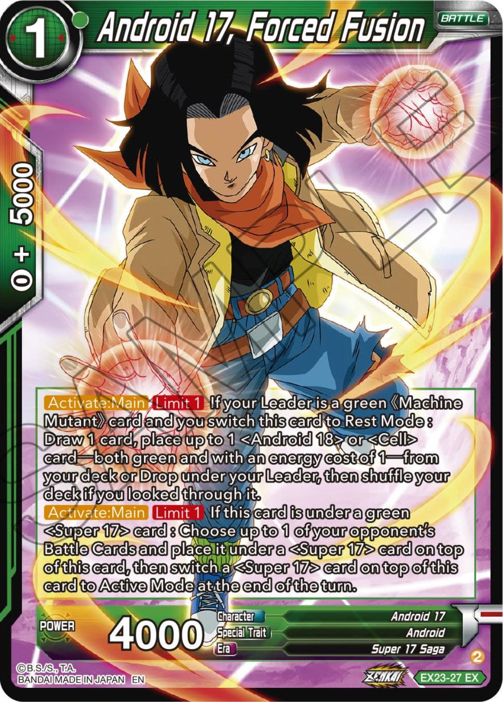 Android 17, Forced Fusion (EX23-27) [Ultimate Deck 2023] | Dragon's Lair Comics and Fantasy Houston TX