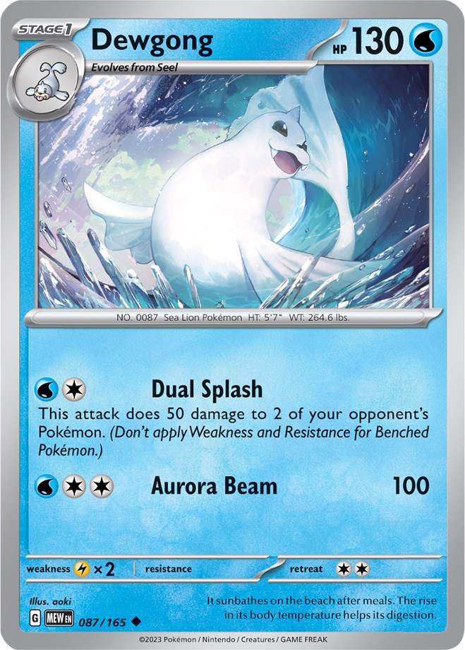 Dewgong (087/165) [Scarlet & Violet: 151] | Dragon's Lair Comics and Fantasy Houston TX