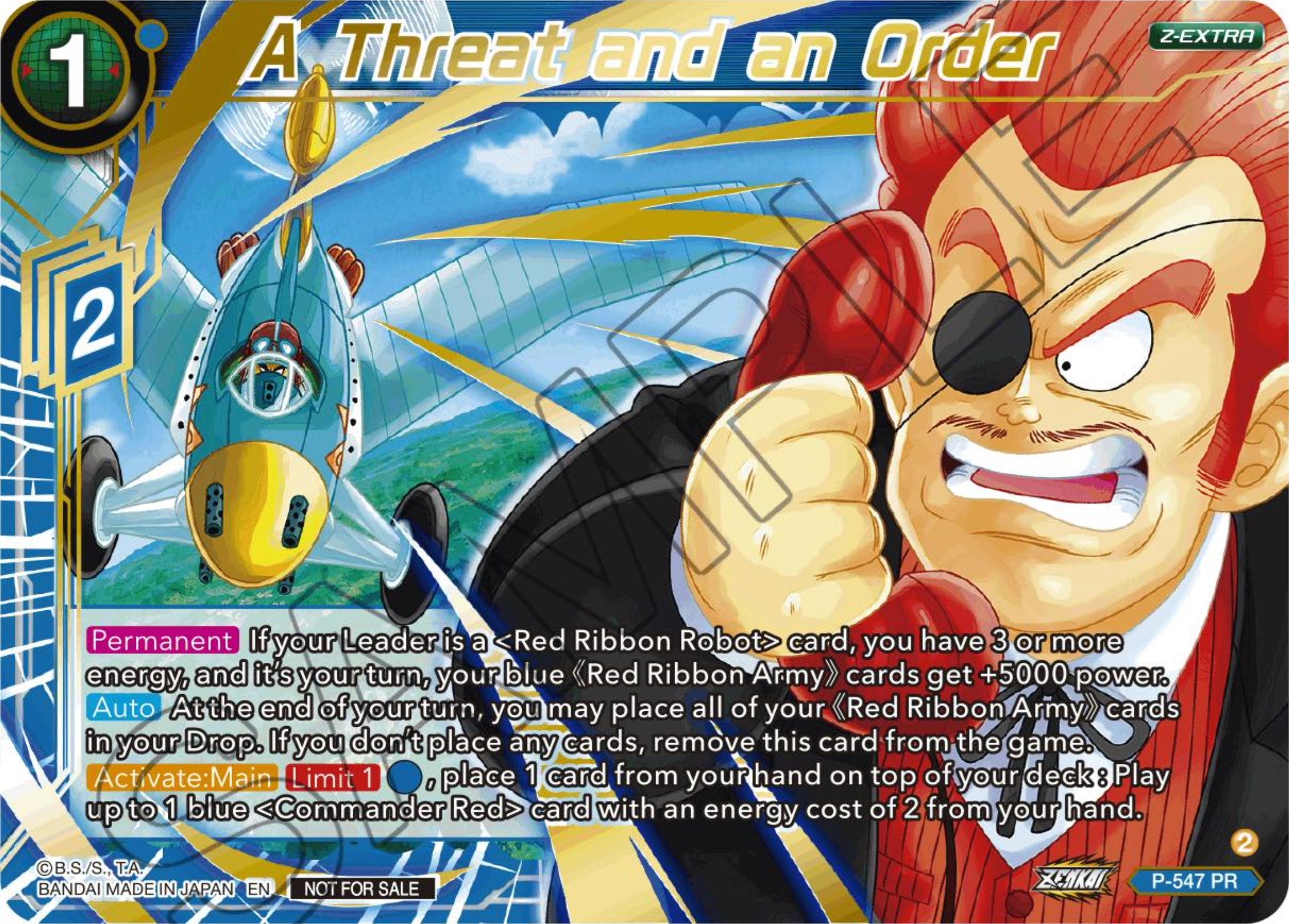 A Threat and an Order (Championship Z Extra Card Pack 2023) (Gold-Stamped) (P-547) [Tournament Promotion Cards] | Dragon's Lair Comics and Fantasy Houston TX