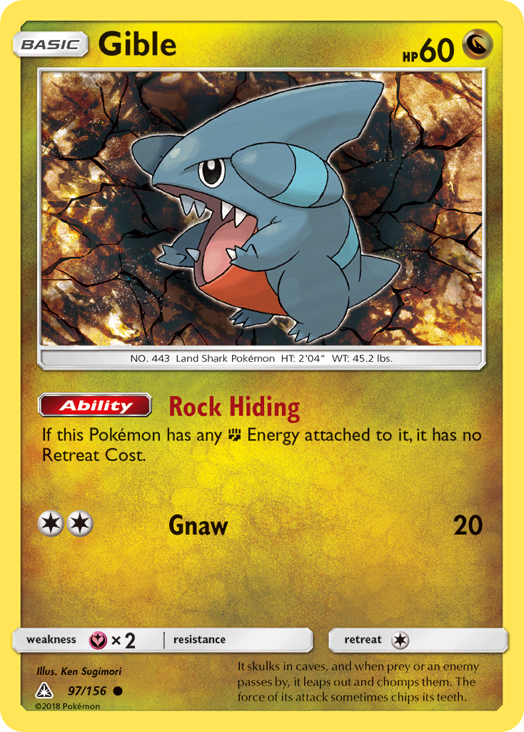 Gible (97/156) [Sun & Moon: Ultra Prism] | Dragon's Lair Comics and Fantasy Houston TX