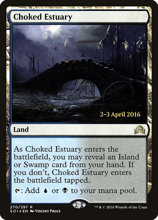 Choked Estuary [Shadows over Innistrad Prerelease Promos] | Dragon's Lair Comics and Fantasy Houston TX