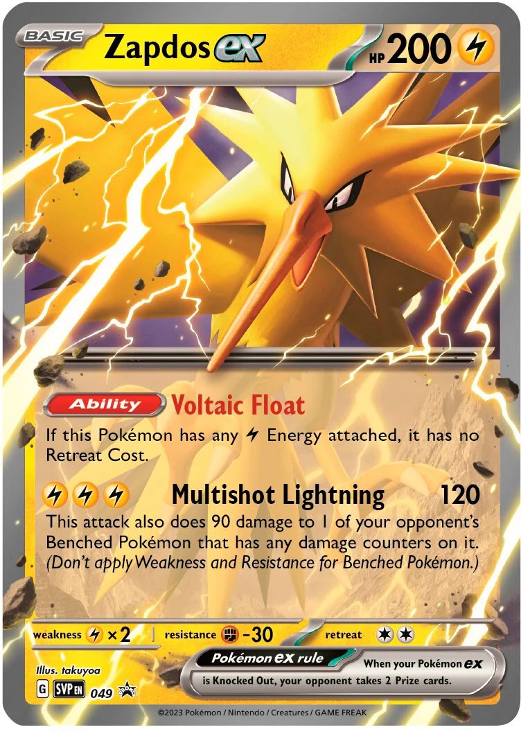 Zapdos ex (049) (Jumbo Card) [Scarlet & Violet: Black Star Promos] | Dragon's Lair Comics and Fantasy Houston TX