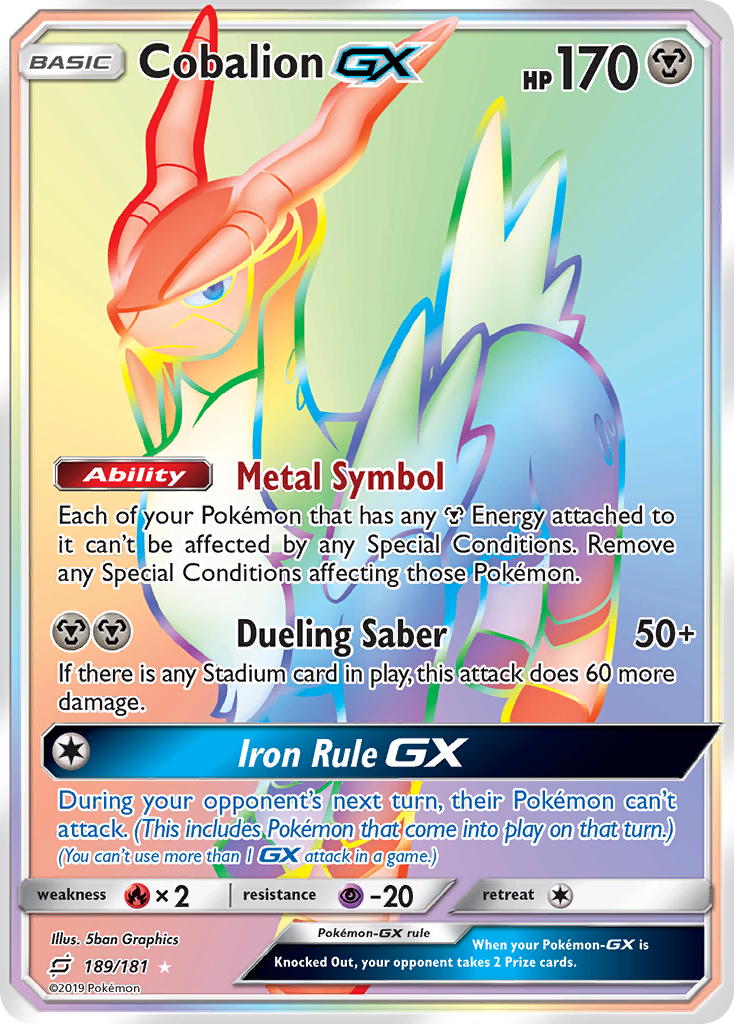 Cobalion GX (189/181) [Sun & Moon: Team Up] | Dragon's Lair Comics and Fantasy Houston TX