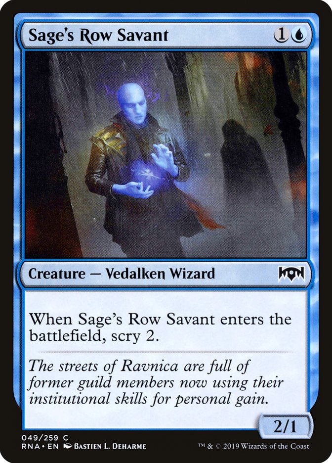 Sage's Row Savant [Ravnica Allegiance] | Dragon's Lair Comics and Fantasy Houston TX