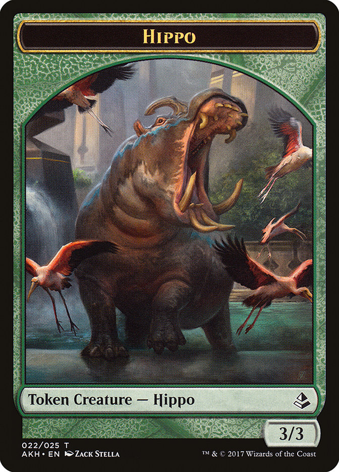 Hippo Token [Amonkhet Tokens] | Dragon's Lair Comics and Fantasy Houston TX