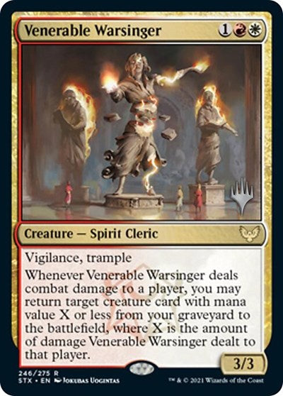 Venerable Warsinger (Promo Pack) [Strixhaven: School of Mages Promos] | Dragon's Lair Comics and Fantasy Houston TX