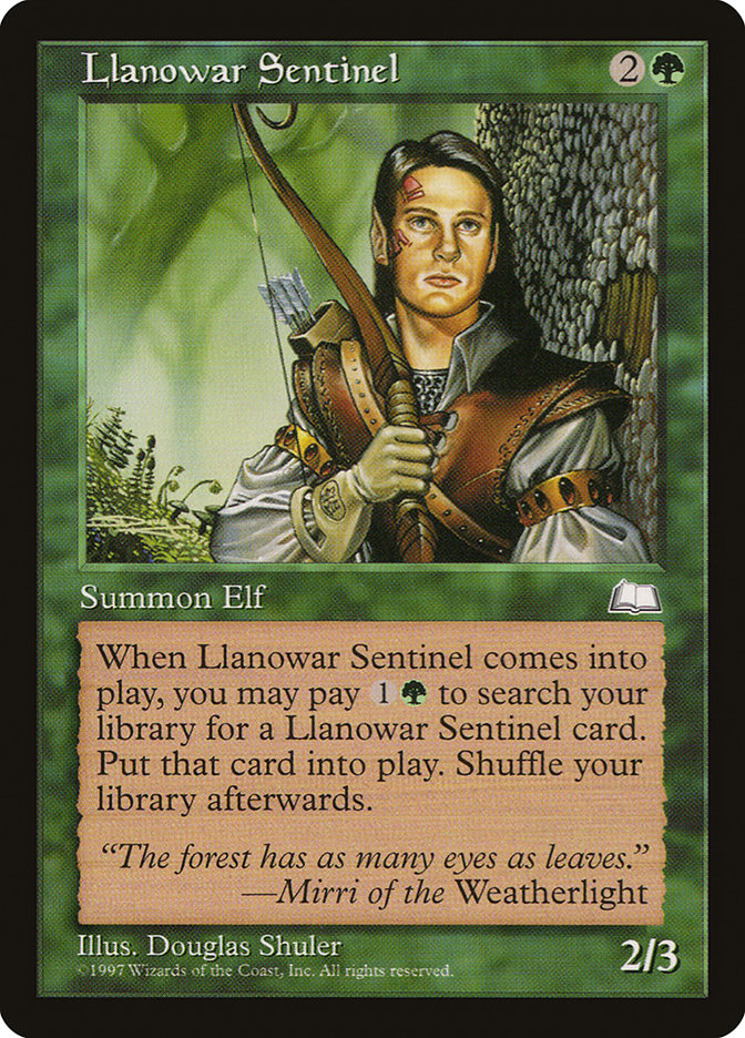 Llanowar Sentinel [Weatherlight] | Dragon's Lair Comics and Fantasy Houston TX