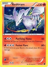 Reshiram (17/116) (Cosmos Holo) [Black & White: Plasma Freeze] | Dragon's Lair Comics and Fantasy Houston TX