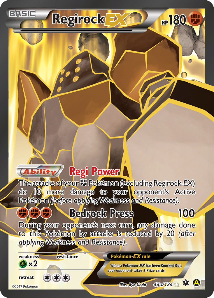 Regirock EX (43a/124) [Alternate Art Promos] | Dragon's Lair Comics and Fantasy Houston TX