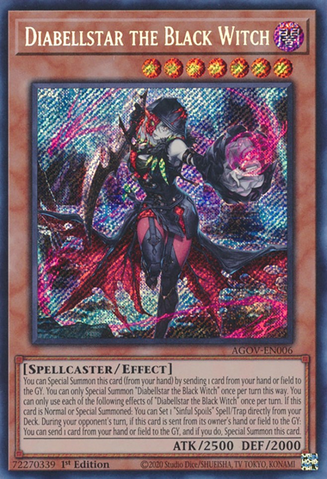 Diabellstar the Black Witch [AGOV-EN006] Secret Rare | Dragon's Lair Comics and Fantasy Houston TX