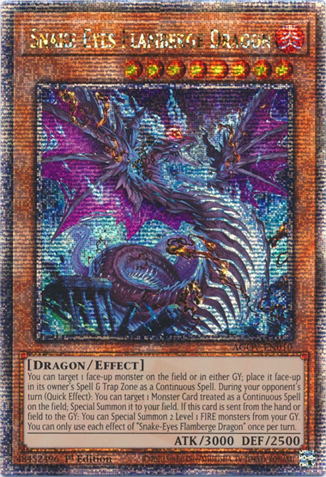 Snake-Eyes Flamberge Dragon (Quarter Century Secret Rare) [AGOV-EN010] Quarter Century Secret Rare | Dragon's Lair Comics and Fantasy Houston TX