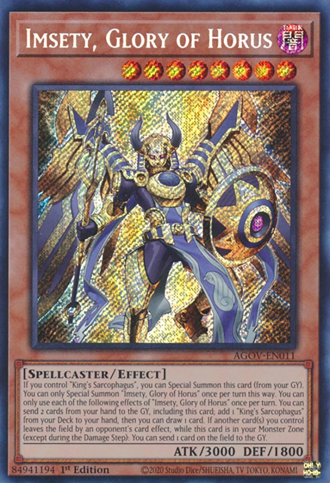 Imsety, Glory of Horus [AGOV-EN011] Secret Rare | Dragon's Lair Comics and Fantasy Houston TX