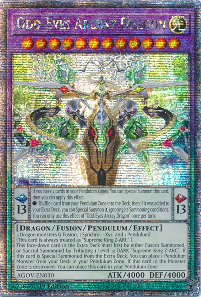 Odd-Eyes Arcray Dragon (Quarter Century Secret Rare) [AGOV-EN030] Quarter Century Secret Rare | Dragon's Lair Comics and Fantasy Houston TX