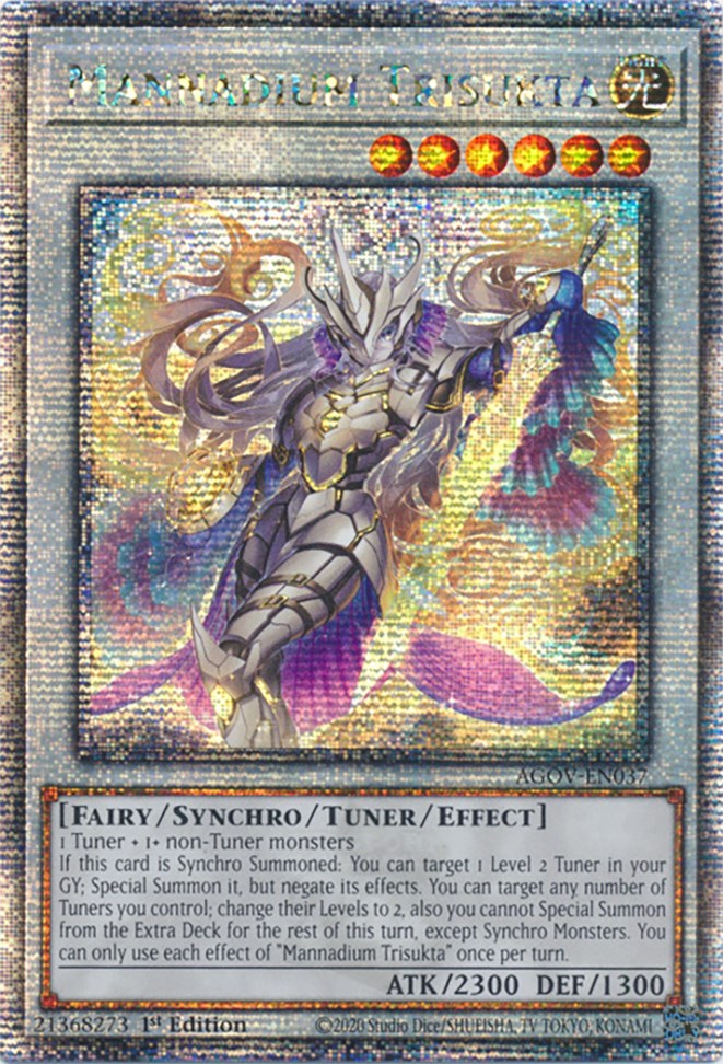 Mannadium Trisukta (Quarter Century Secret Rare) [AGOV-EN037] Quarter Century Secret Rare | Dragon's Lair Comics and Fantasy Houston TX