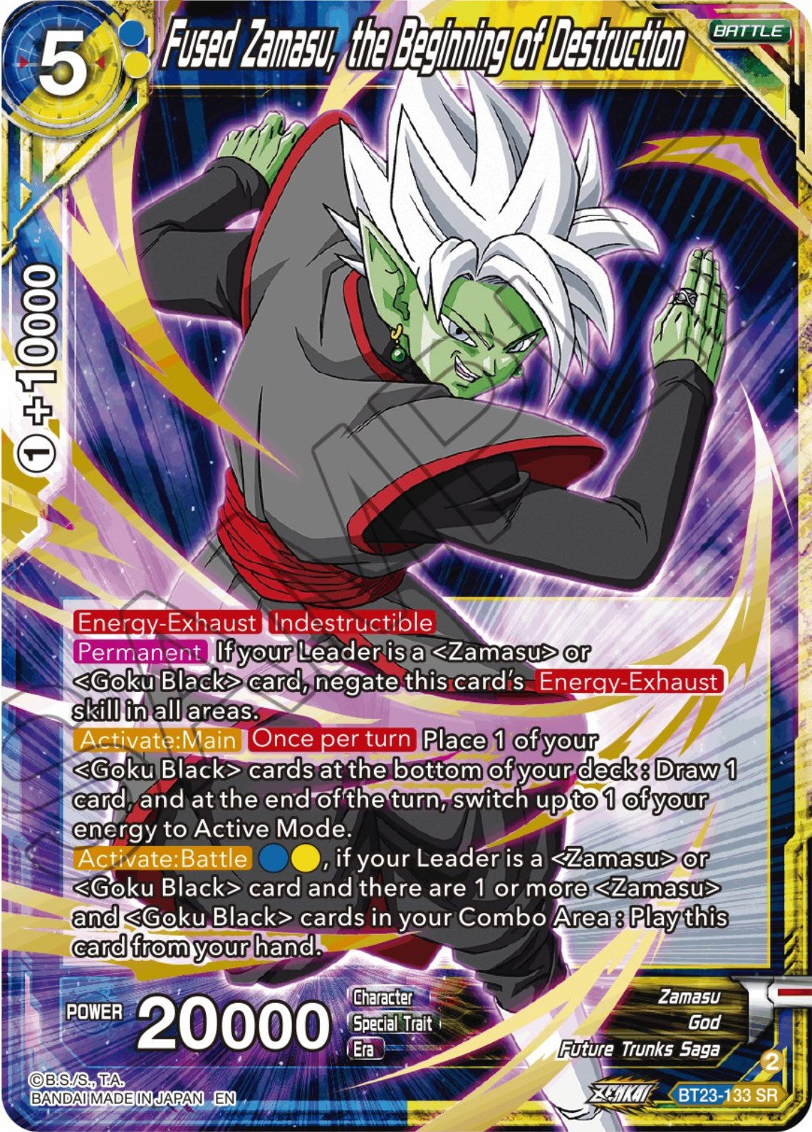 Fused Zamasu, the Beginning of Destruction (BT23-133) [Perfect Combination] | Dragon's Lair Comics and Fantasy Houston TX