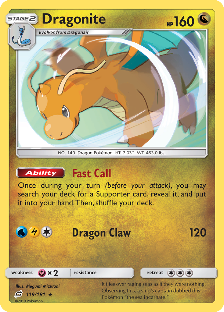 Dragonite (119/181) [Sun & Moon: Team Up] | Dragon's Lair Comics and Fantasy Houston TX