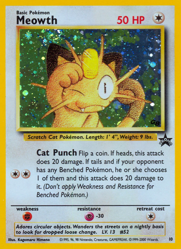 Meowth (10) [Wizards of the Coast: Black Star Promos] | Dragon's Lair Comics and Fantasy Houston TX