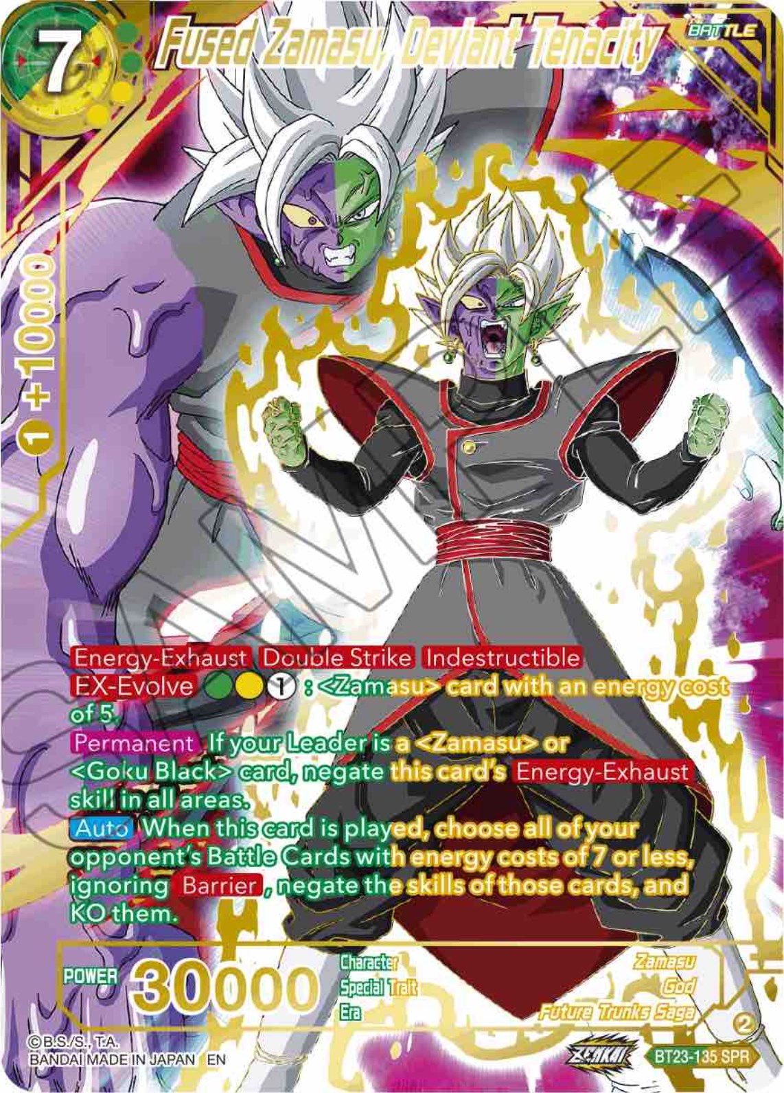 Fused Zamasu, Deviant Tenacity (SPR) (BT23-135) [Perfect Combination] | Dragon's Lair Comics and Fantasy Houston TX