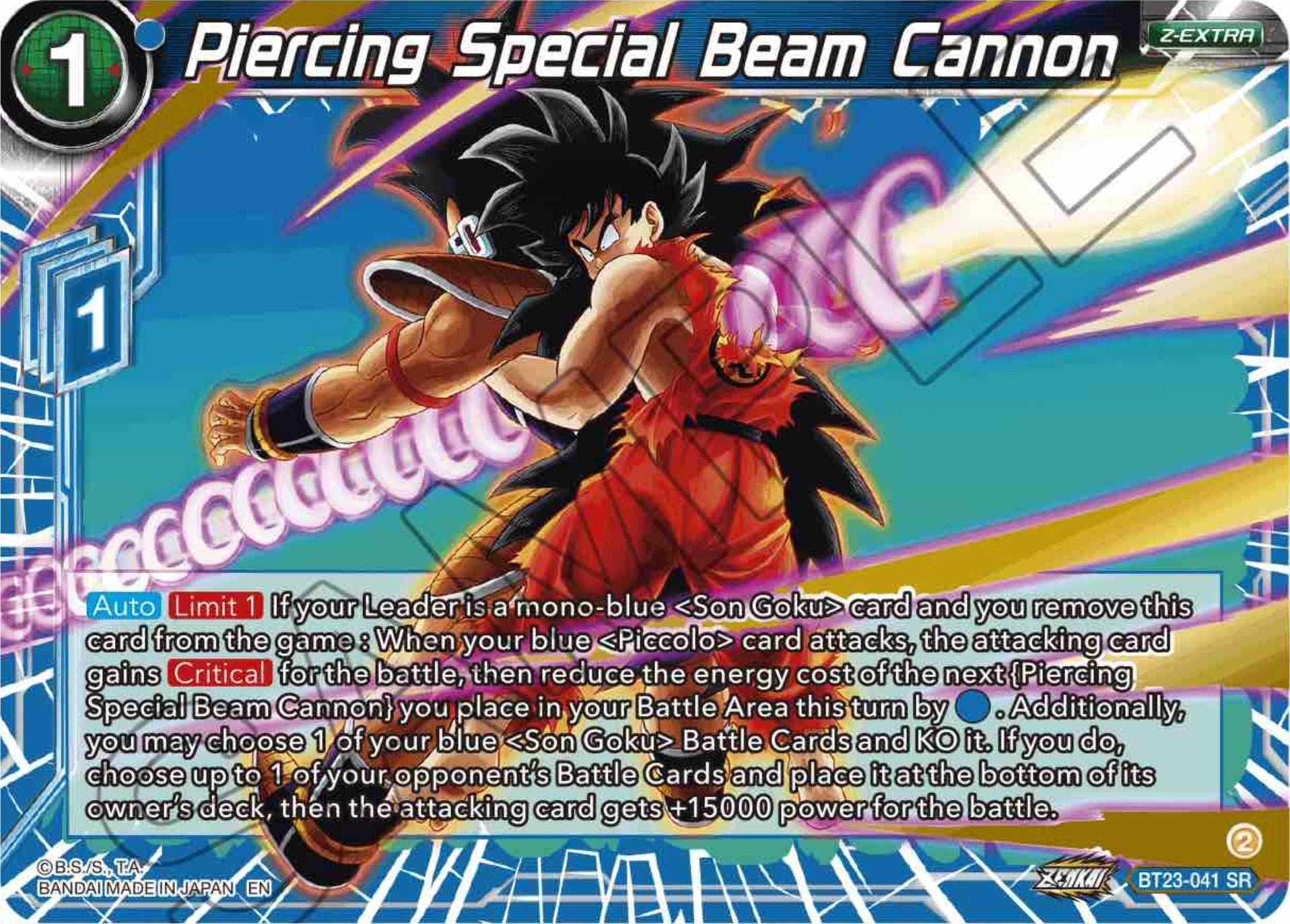 Piercing Special Beam Cannon (BT23-041) [Perfect Combination] | Dragon's Lair Comics and Fantasy Houston TX