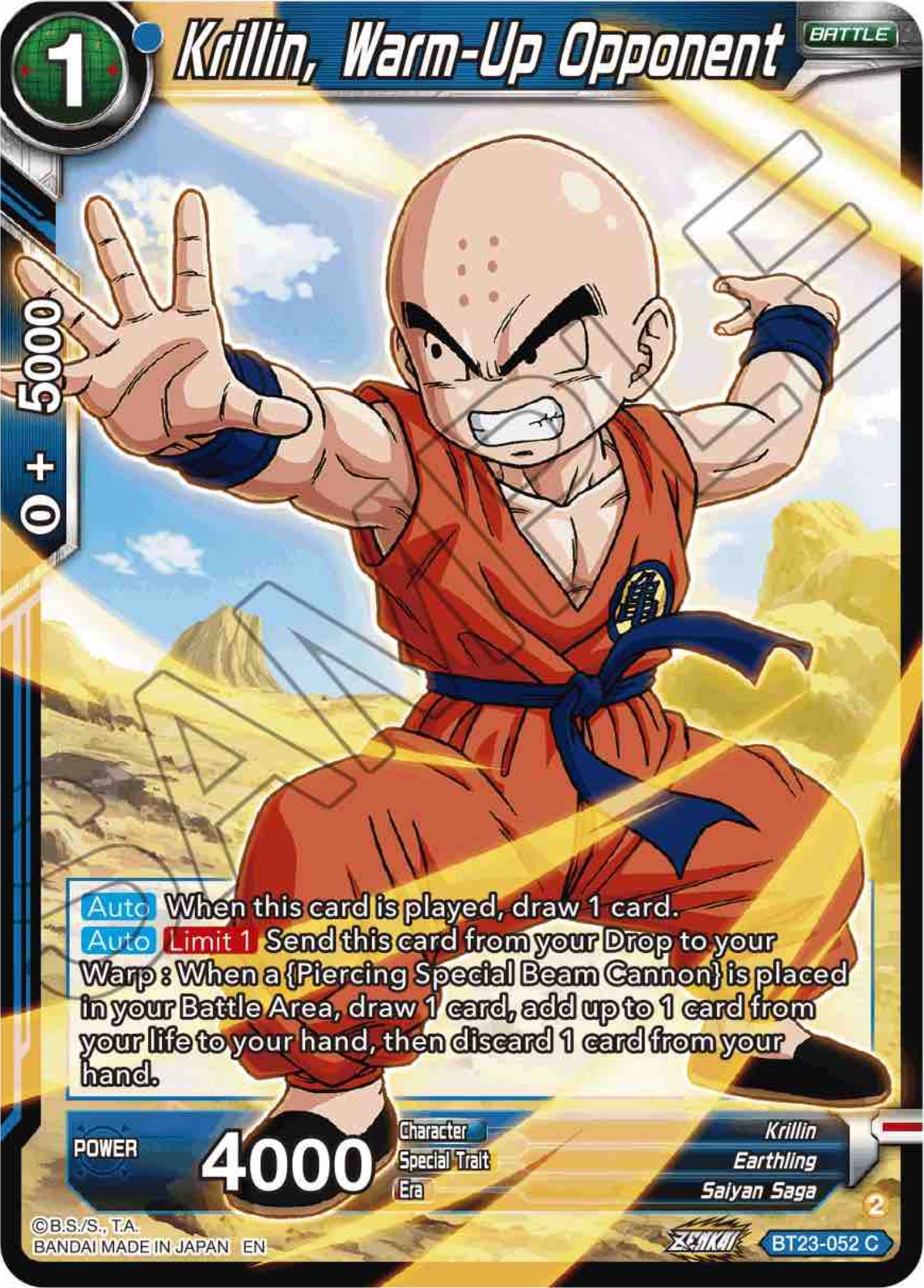 Krillin, Warm-Up Opponent (BT23-052) [Perfect Combination] | Dragon's Lair Comics and Fantasy Houston TX