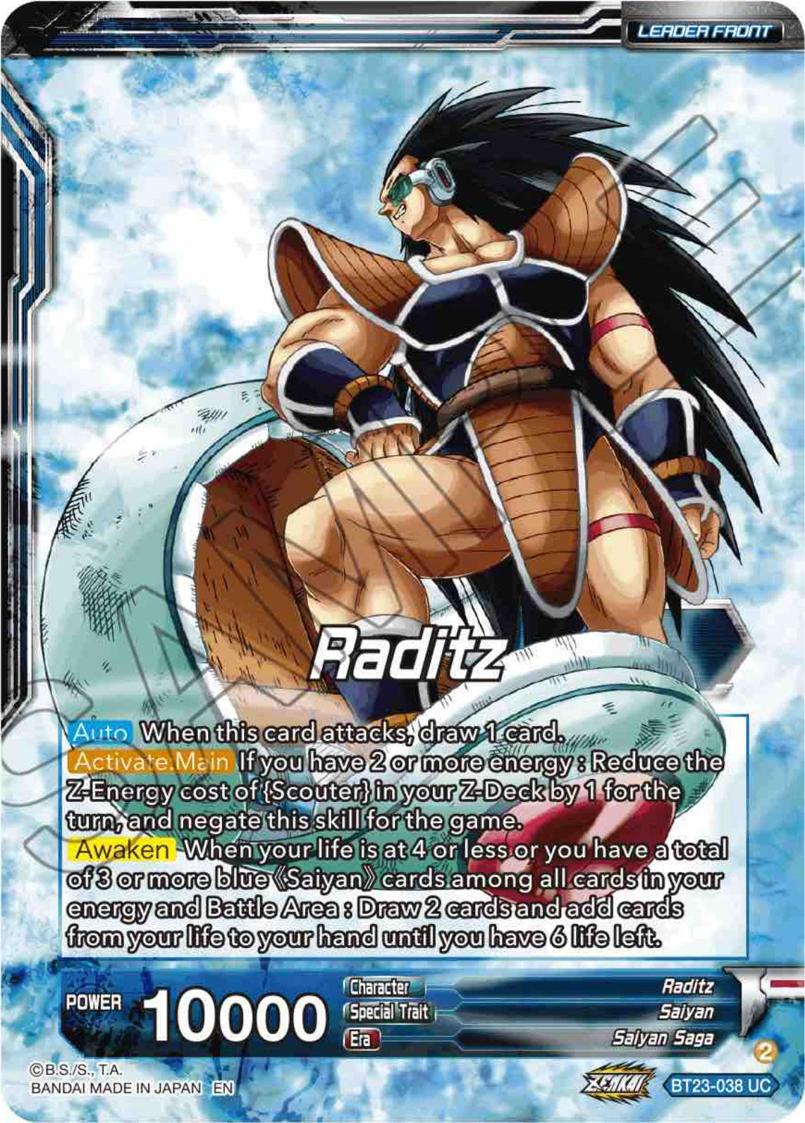 This Raditz has a x400 multiplier : r/Ningen