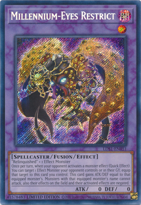 Millennium-Eyes Restrict [LDS1-EN051] Secret Rare | Dragon's Lair Comics and Fantasy Houston TX