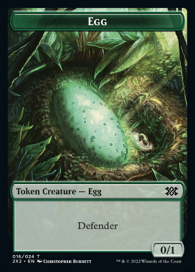 Egg // Treasure Double-Sided Token [Double Masters 2022 Tokens] | Dragon's Lair Comics and Fantasy Houston TX