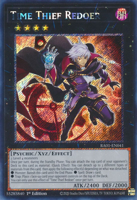 Time Thief Redoer [RA01-EN041] Platinum Secret Rare | Dragon's Lair Comics and Fantasy Houston TX