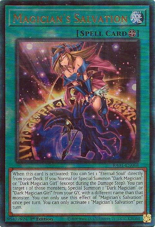 Magician's Salvation [RA01-EN068] Prismatic Ultimate Rare | Dragon's Lair Comics and Fantasy Houston TX