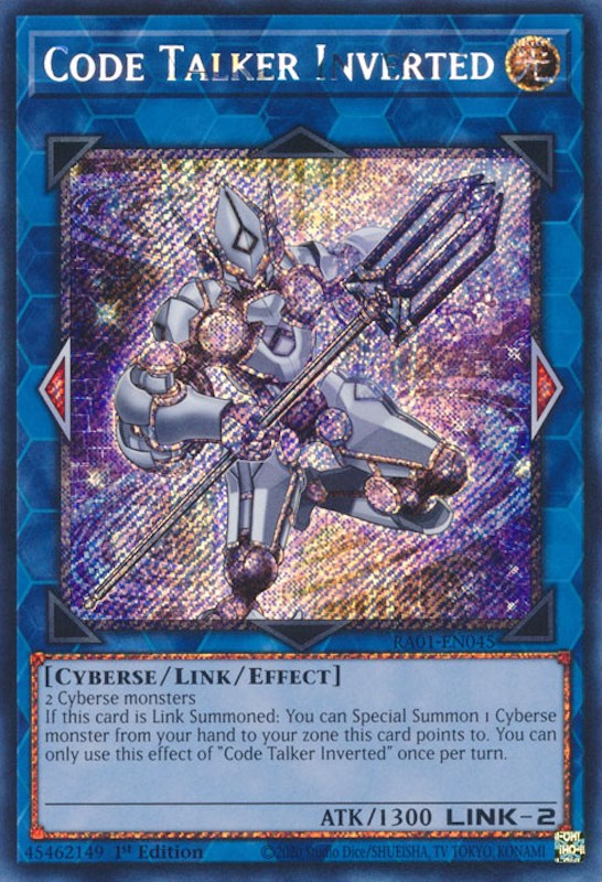 Code Talker Inverted [RA01-EN045] Platinum Secret Rare | Dragon's Lair Comics and Fantasy Houston TX