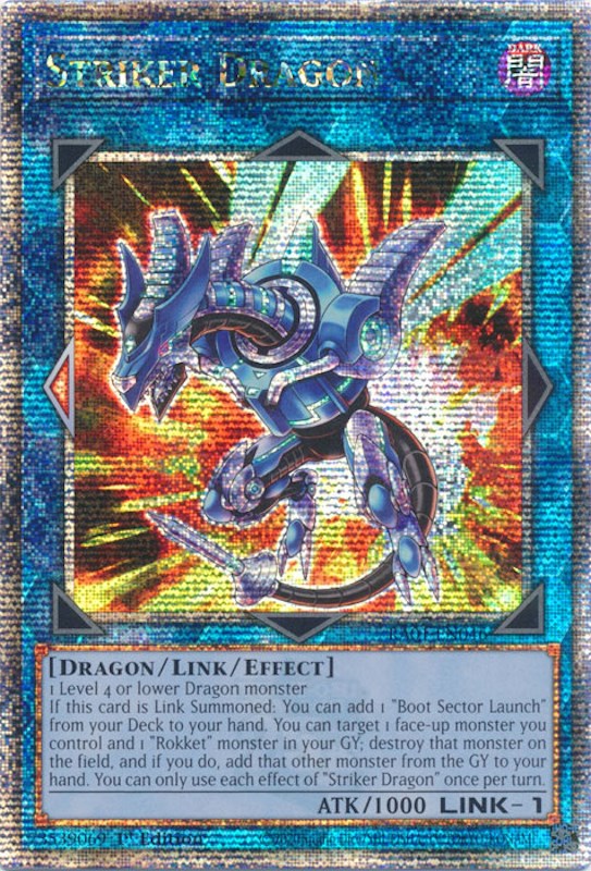 Striker Dragon [RA01-EN046] Quarter Century Secret Rare | Dragon's Lair Comics and Fantasy Houston TX