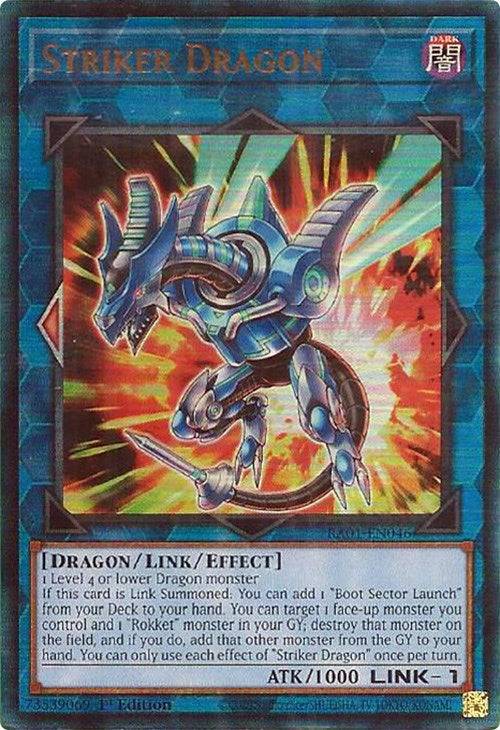 Striker Dragon [RA01-EN046] Prismatic Ultimate Rare | Dragon's Lair Comics and Fantasy Houston TX