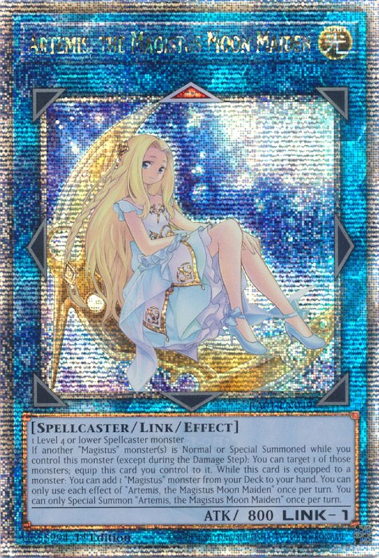 Artemis, the Magistus Moon Maiden [RA01-EN049] Quarter Century Secret Rare | Dragon's Lair Comics and Fantasy Houston TX