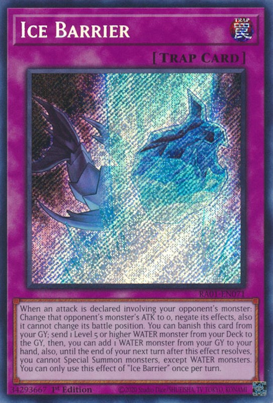 Ice Barrier [RA01-EN071] Secret Rare | Dragon's Lair Comics and Fantasy Houston TX