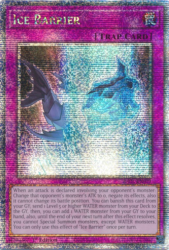 Ice Barrier [RA01-EN071] Quarter Century Secret Rare | Dragon's Lair Comics and Fantasy Houston TX