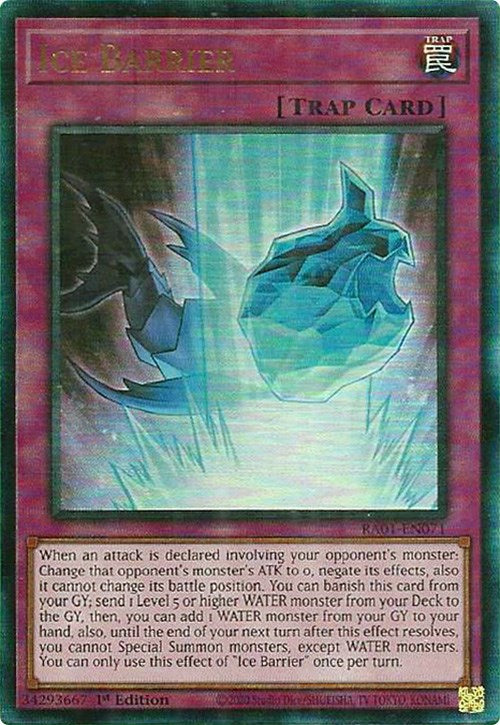 Ice Barrier [RA01-EN071] Prismatic Ultimate Rare | Dragon's Lair Comics and Fantasy Houston TX