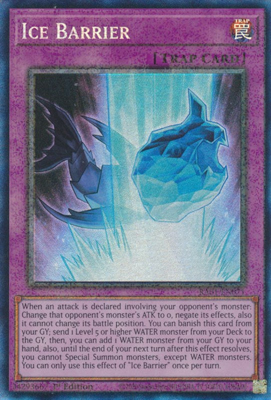 Ice Barrier [RA01-EN071] Prismatic Collector's Rare | Dragon's Lair Comics and Fantasy Houston TX